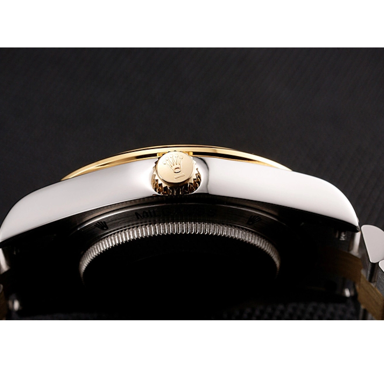 Good Copy Rolex Watches 1454103 Day-Date Two Bezel Swiss Diamond Rolex Dial Champagne Tone Bracelet 0823